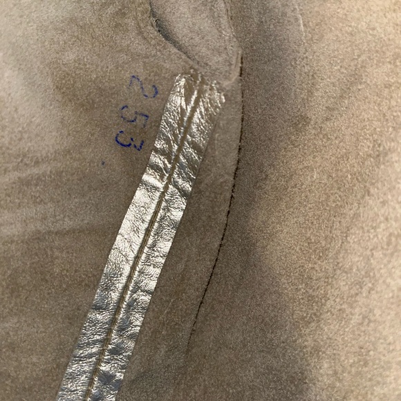 My Dear Tejas Gold Cowhide Jacket with Modern Shiny Finish - Picture 6 of 12